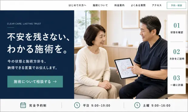 専門サービスのデザインサンプル